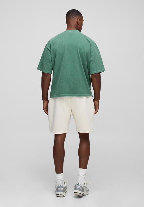 boohooMAN - Oversized Boxy NYC Marathon Leisure Wash T-shirt - Forest