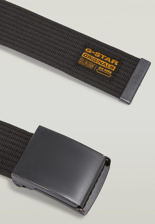 G-STAR - Webbing Belt - Black Metal/Asfalt