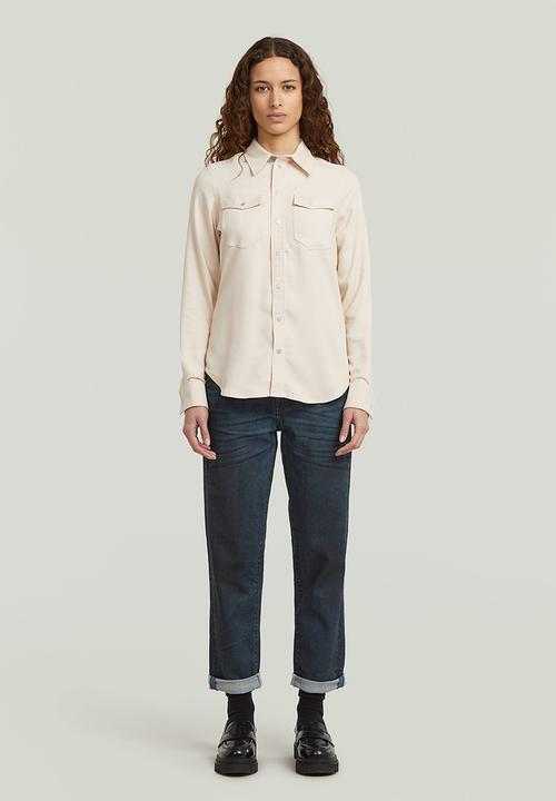 G-STAR - Slim Western l\s Shirt Wmn - White
