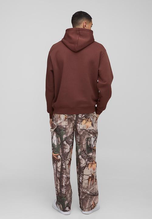 boohooMAN - Baggy Washed Camo Carpenter Trousers - camo