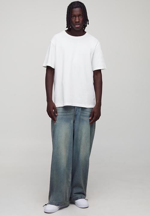 boohooMAN - Denim Parachute Washed Jeans - Antique Blue