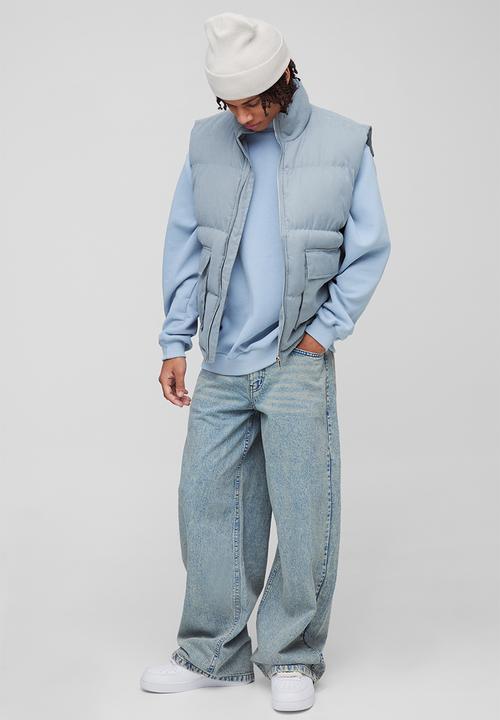 boohooMAN - Baggy Rigid Washed Jeans - Antique Blue