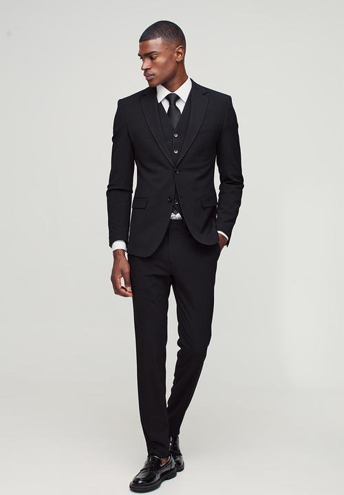 boohooMAN - Skinny Black Suit Trousers - Black