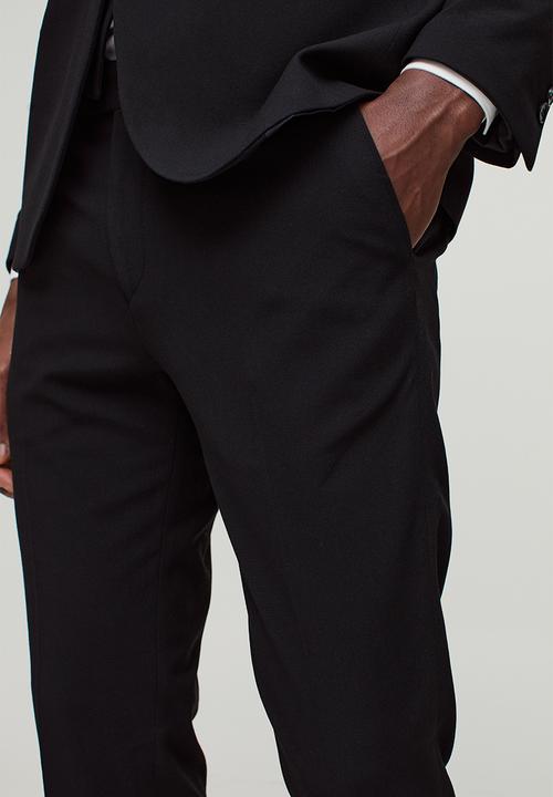 boohooMAN - Skinny Black Suit Trousers - Black