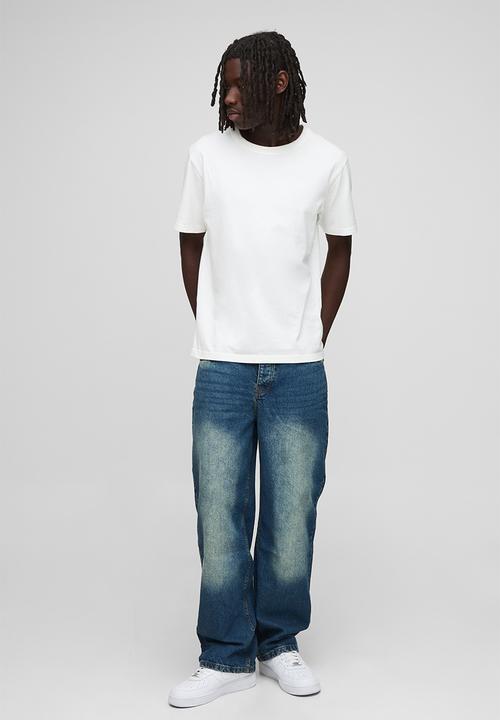 boohooMAN - Relaxed Rigid Jean - Vintage Blue