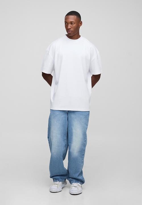 boohooMAN - Relaxed Rigid Jeans in Light Blue - Light Blue