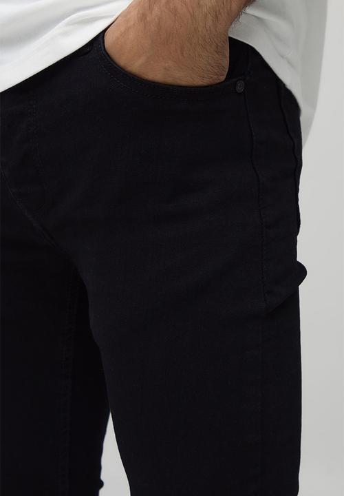 boohooMAN - Super Skinny Stretch Jean - True Black