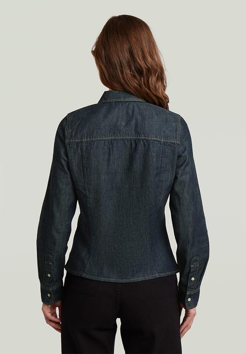 G-STAR - Kick Slim Shirt l\s Wmn - Dark Blue