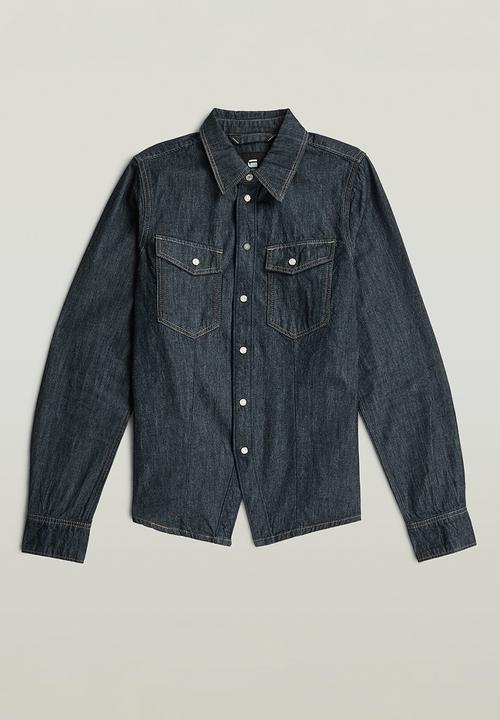 G-STAR - Kick Slim Shirt l\s Wmn - Dark Blue