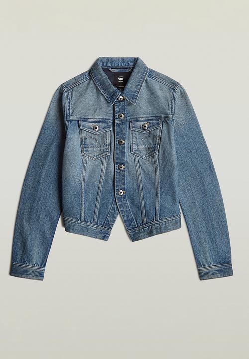 G-STAR - Pitched Hem Slim Jacket Wmn - Mid Wash