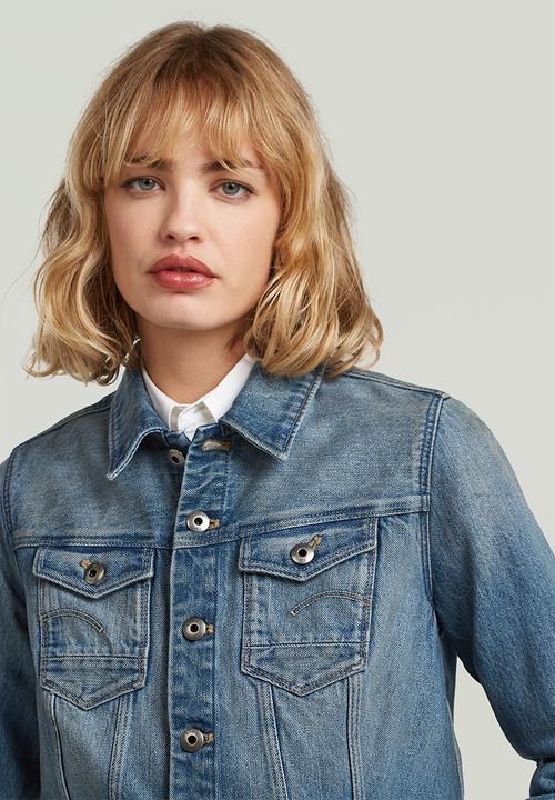 G-STAR - Pitched Hem Slim Jacket Wmn - Mid Wash
