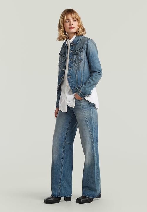 G-STAR - Pitched Hem Slim Jacket Wmn - Mid Wash