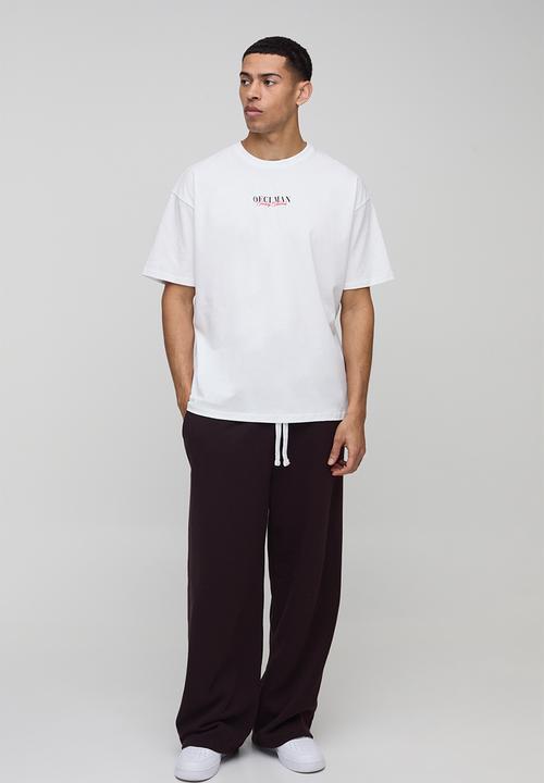 boohooMAN - Oversized Monaco Racing T-Shirt - white