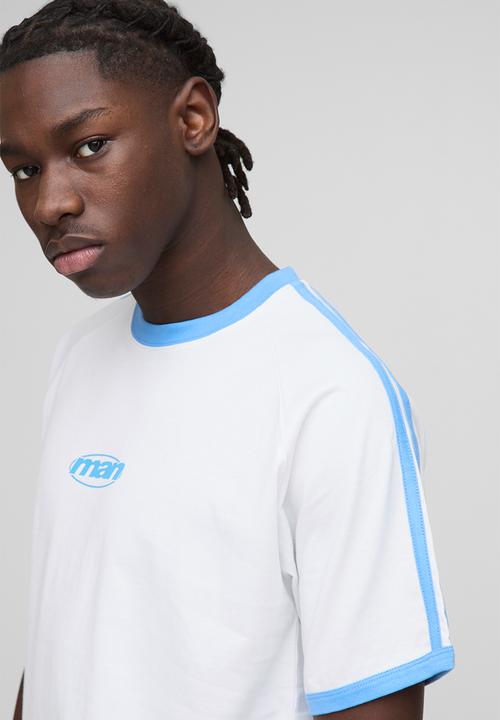 boohooMAN - Regular Fit Man Raglan Sleeve Ringer T-Shirt - White