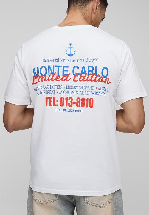 boohooMAN - Regular Fit Monte Carlo Nautical T-Shirt - white