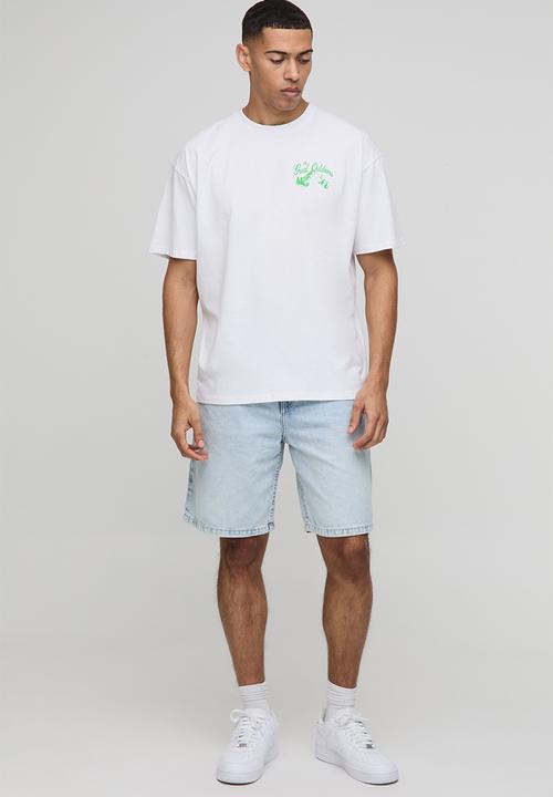 boohooMAN - Oversized The Great Outdoors Landscape Print T-Shirt - White