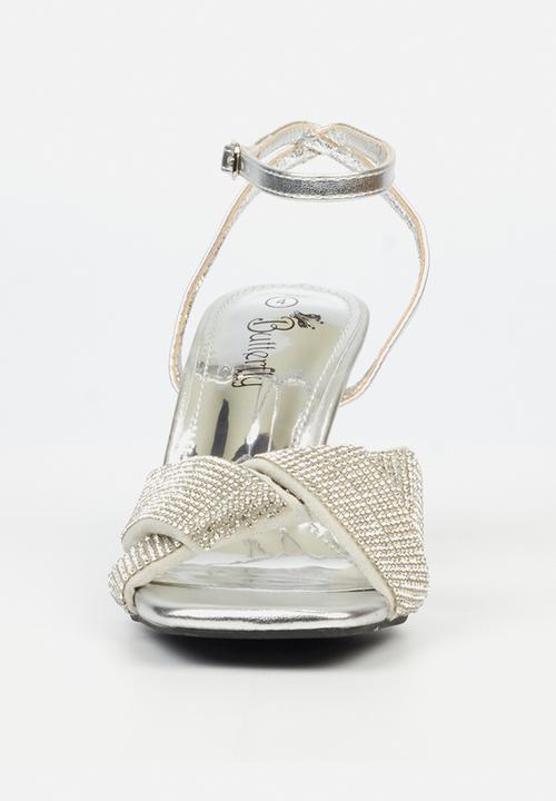 Butterfly Feet - Ambur 1 Open Toe Ankle Strap - Silver