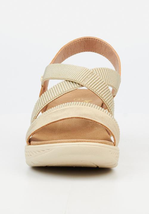 Butterfly Feet - Crest 1 Open Toe Slingback - Neutral