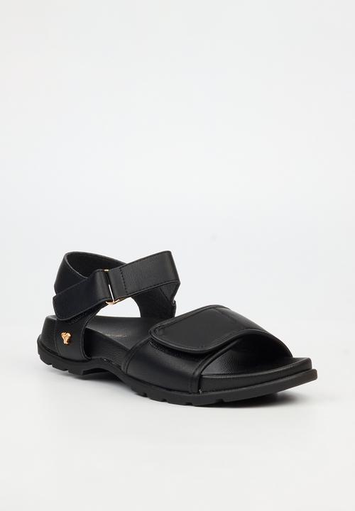 Butterfly Feet - Harlan 1 Open Toe Ankle Strap - Black