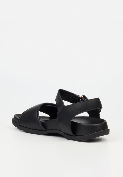 Butterfly Feet - Harlan 1 Open Toe Ankle Strap - Black