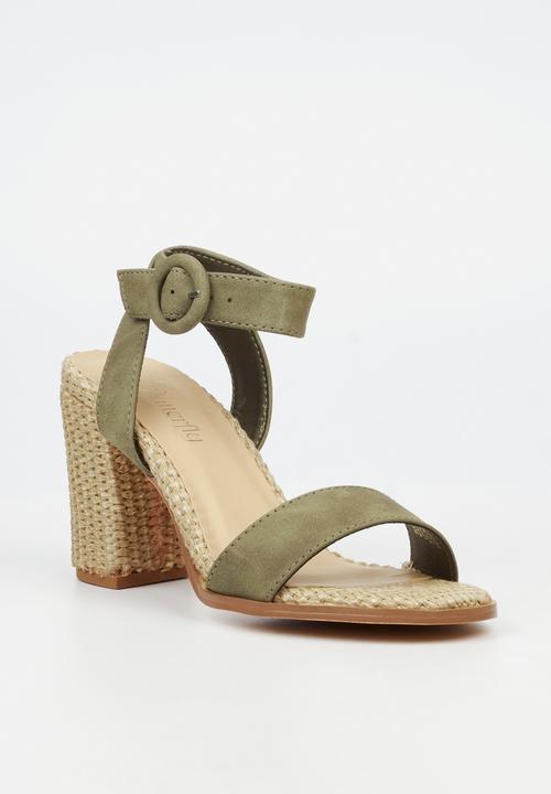 Butterfly Feet - Imogene 1 Open Toe Ankle Strap - Green
