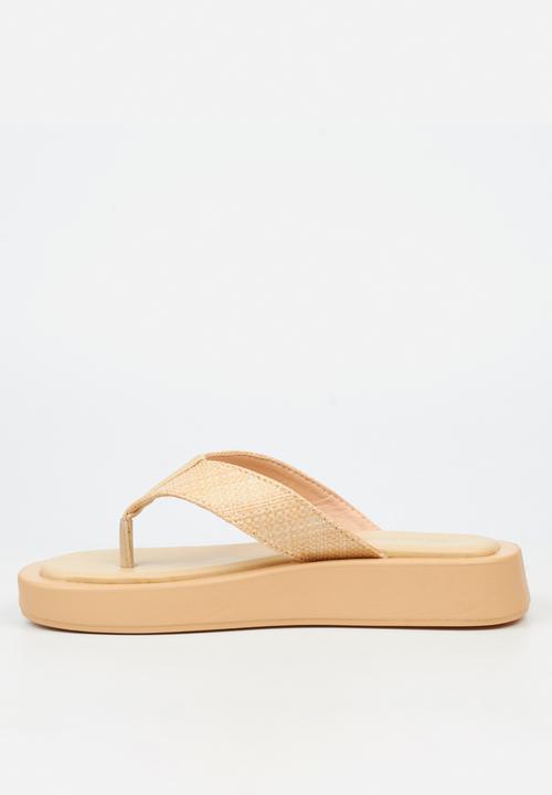 Viabeach - Coconut 30 Thick Raffia Toe Thong Sandal - Natural