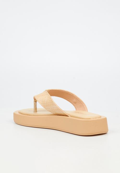 Viabeach - Coconut 30 Thick Raffia Toe Thong Sandal - Natural