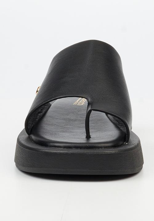 Viabeach - Coconut 27 Thick Toe Loop Slide Sandal - Black