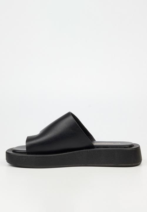 Viabeach - Coconut 27 Thick Toe Loop Slide Sandal - Black