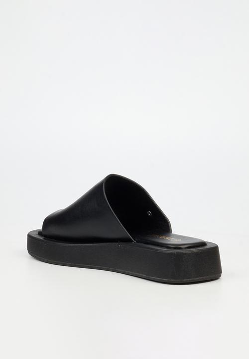 Viabeach - Coconut 27 Thick Toe Loop Slide Sandal - Black