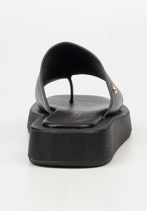 Viabeach - Coconut 27 Thick Toe Loop Slide Sandal - Black