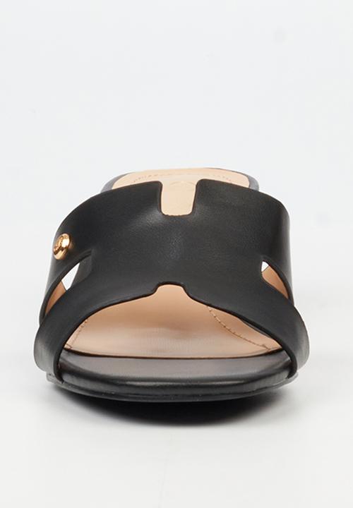 Miss Black - Bina 3 h-cut low block heel - black