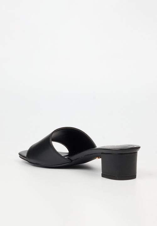 Miss Black - Bina 2 low block heel mule - black