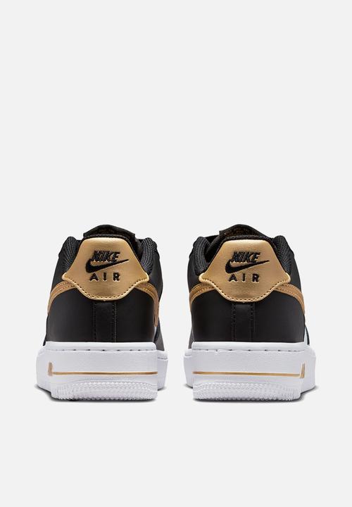 Nike - Nike Air Force 1 - Black/Metallic Gold-Black-White
