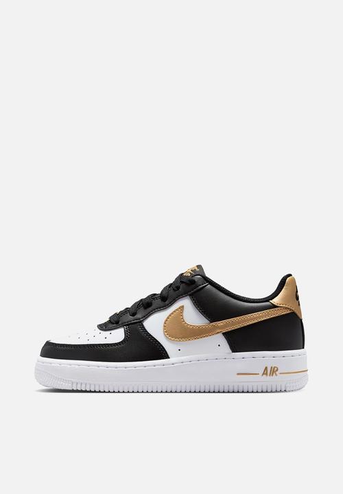 Nike - Nike Air Force 1 - Black/Metallic Gold-Black-White