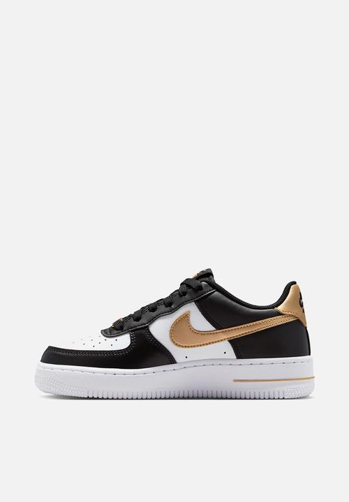 Nike - Nike Air Force 1 - Black/Metallic Gold-Black-White