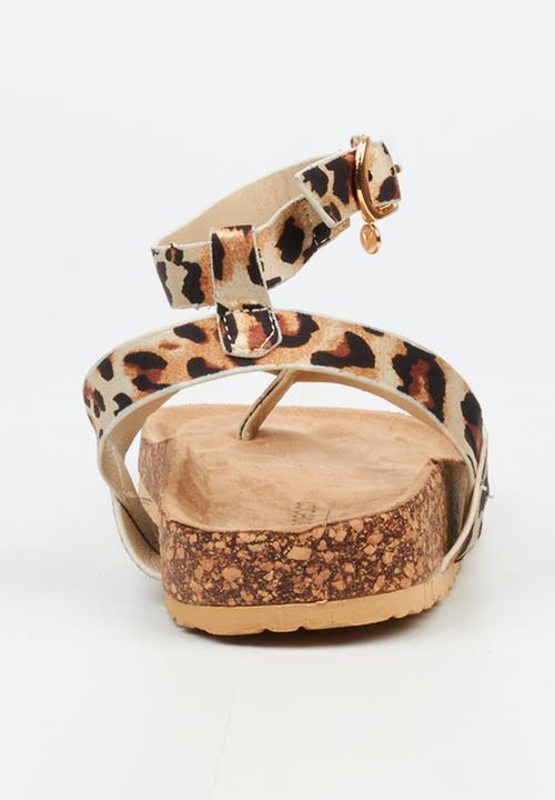 Viabeach - QORK 11 Comfort Sock Toe Thong Qork Sandal - Leopard