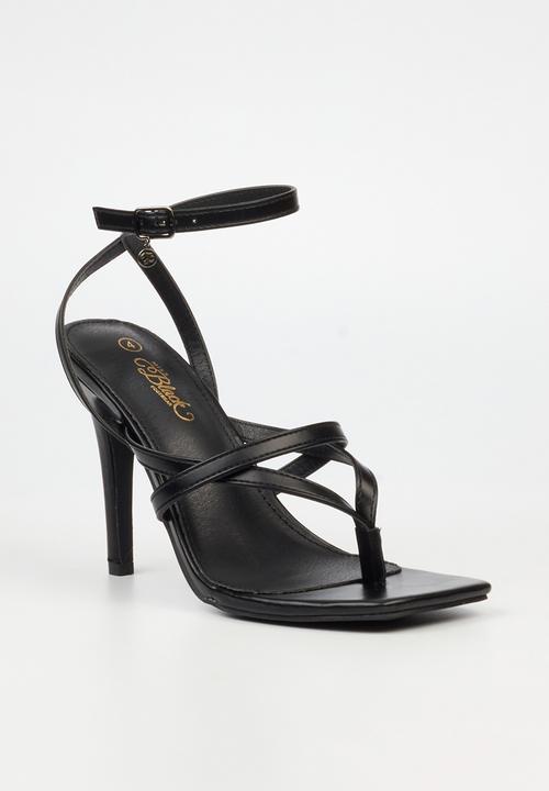 Miss Black - Razz 3 toe thong heel - black