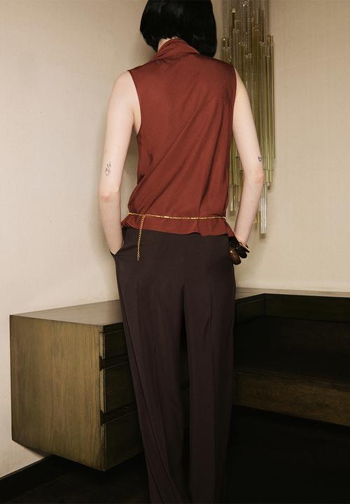 MANGO - Blouse lemon - rust
