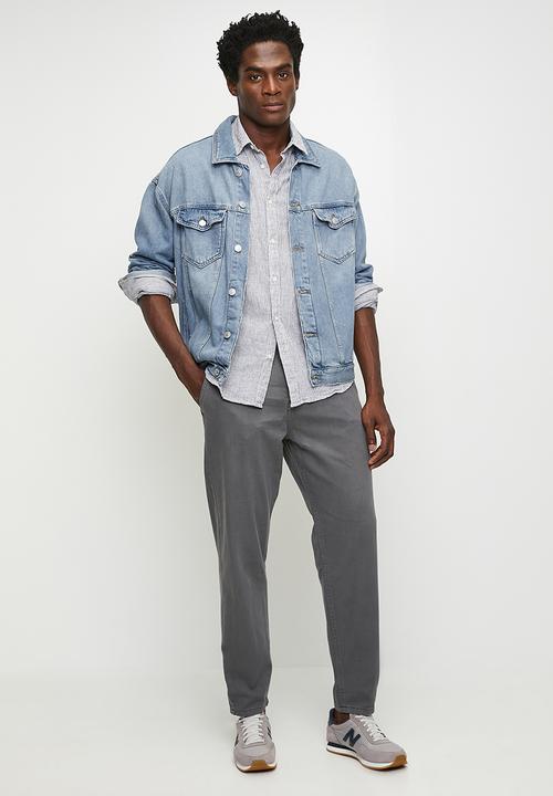 Brave Soul - Denim Loose Fit Jean - Grey Long Length