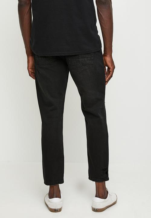 Brave Soul - Loose Fit Denim Jean - Charcoal Wash Regular Length