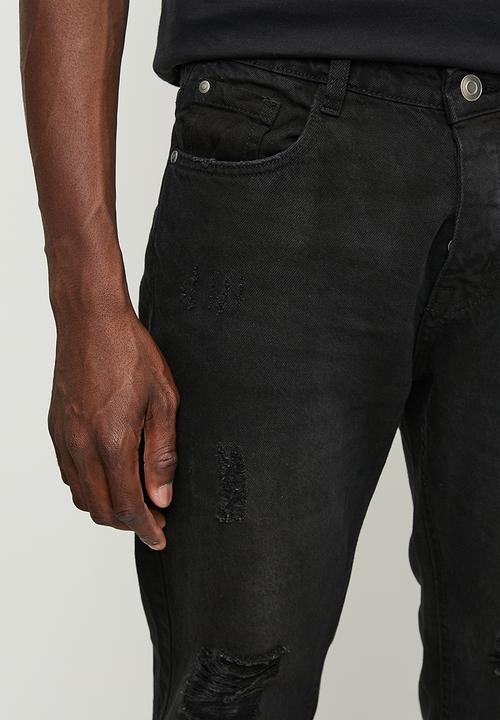 Brave Soul - Loose Fit Denim Jean - Charcoal Wash Regular Length