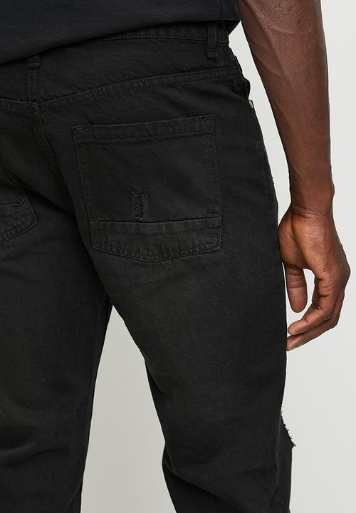 Brave Soul - Loose Fit Denim Jean - Charcoal Wash Regular Length