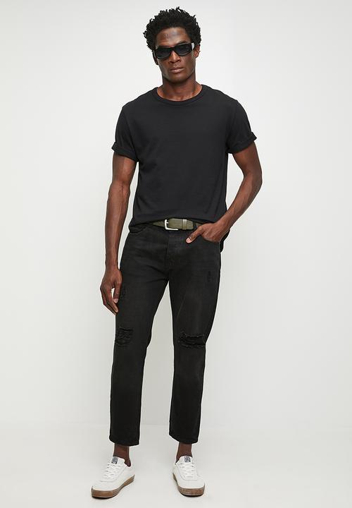 Brave Soul - Loose Fit Denim Jean - Charcoal Wash Regular Length