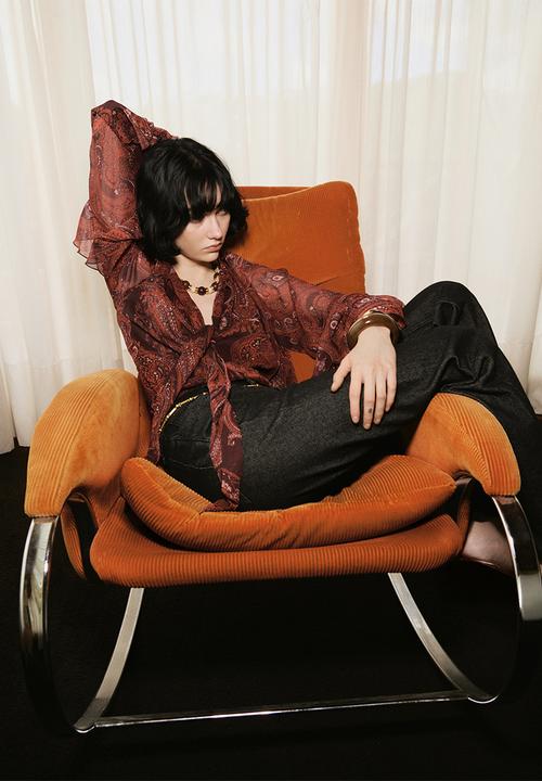 MANGO - Blouse jewell - rust/copper