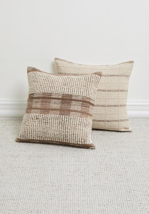 Sixth Floor - Rus woven cushion cover -  Rust