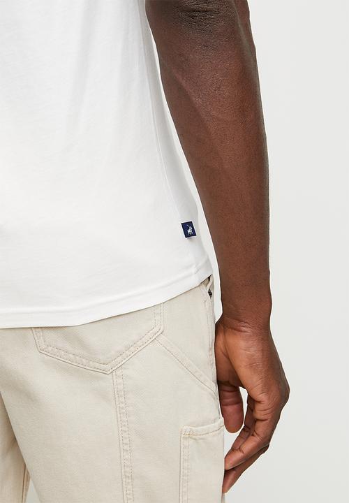 POLO - Enzo  hd logo printed short sleeve t-shirt - white