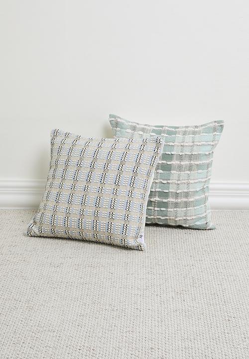 Sixth Floor - Oceana woven cushion cover - blue