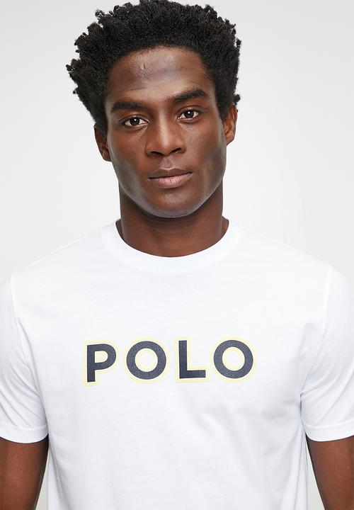 POLO - Everett crew neck hd printed short sleeve T-shirt - white