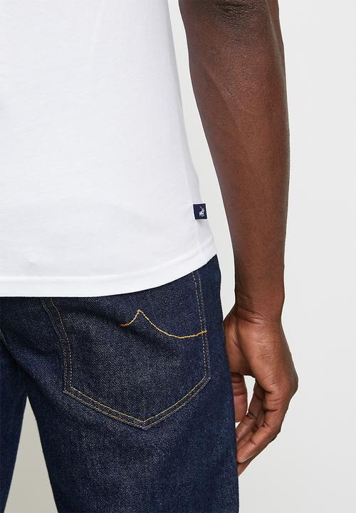 POLO - Everett crew neck hd printed short sleeve T-shirt - white